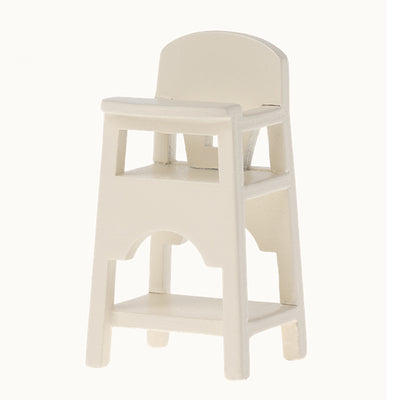 Chaise haute 7 cm bois crème - Maileg