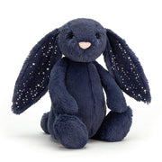 Jellycat - peluche lapin stardust navy etoiles - medium