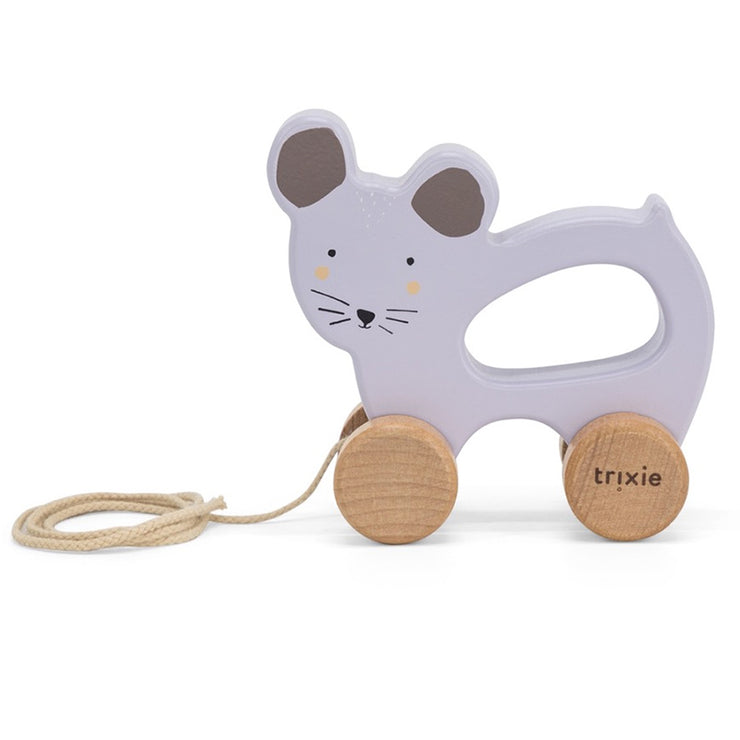 Jouet à tirer en bois souris - Trixie Baby