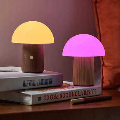 Mini Lampe Alice Champignon Noyer -  Gingko
