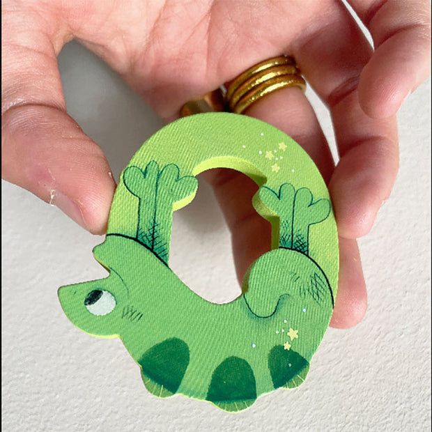 Lettre en bois O vert - Moulin Roty
