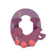 Lettre en bois O violet - Moulin Roty