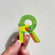 Lettre en bois R vert - Moulin Roty