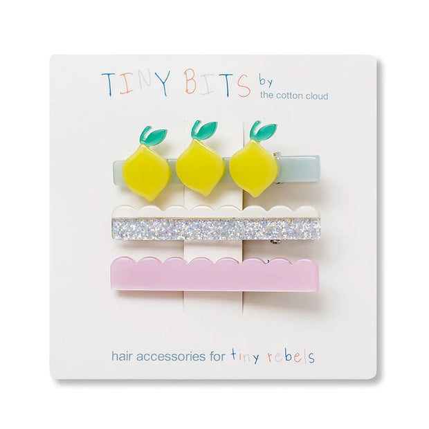 Lot de 3 barrettes citron - The Cotton cloud