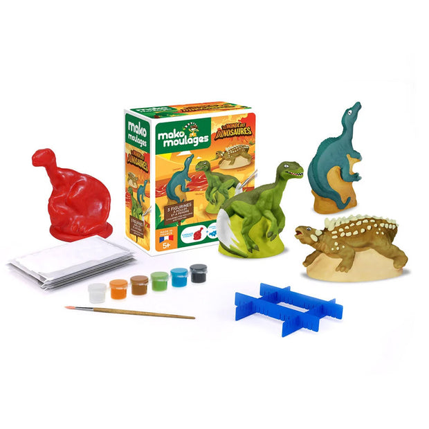 Moulage le monde des dinosaures 6 figurines -Mako