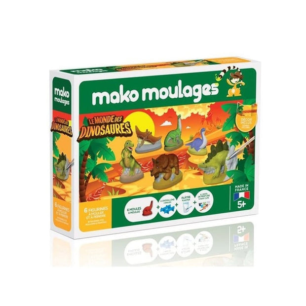 Moulage le monde des dinosaures 6 figurines -Mako