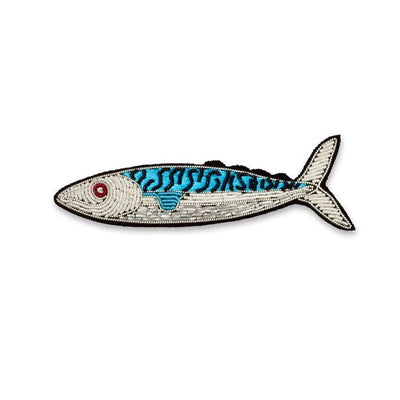 Broche brodée - Poisson Bleu - Macon et Lesquoy