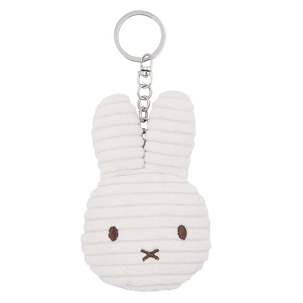 Porte Clé plat Miffy velours côtelé blanc