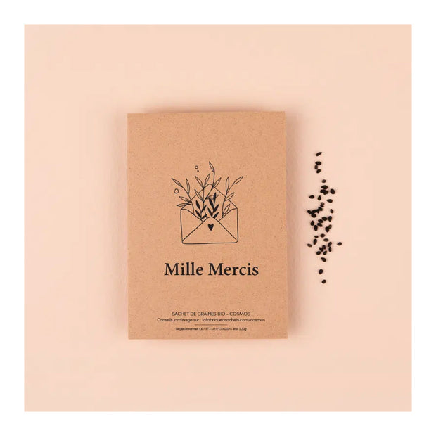 Mille Mercis- sachet de graines de cosmos- La Fabrique à sachets