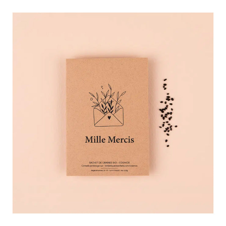 Mille Mercis- sachet de graines de cosmos- La Fabrique à sachets