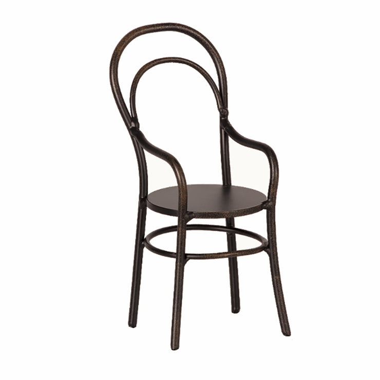 Mobilier Miniature - Chaise accoudoirs Métal Noir - Maileg