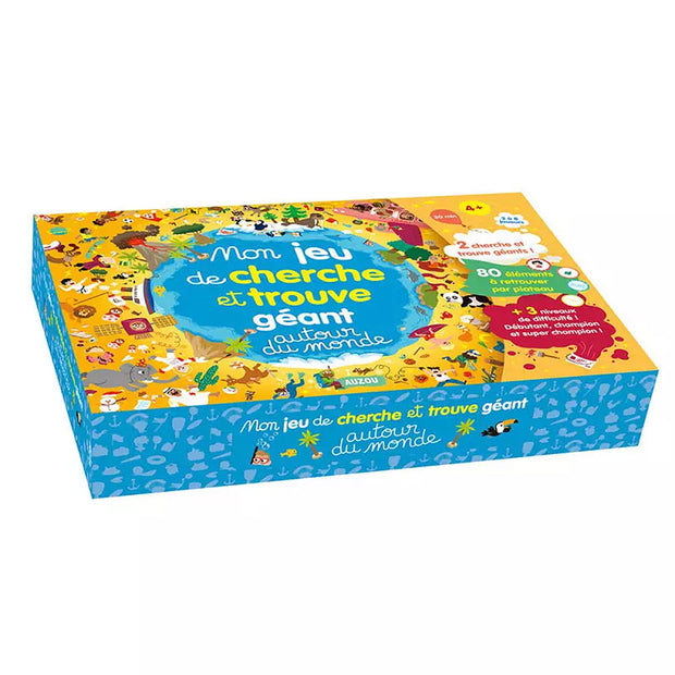 Mon jeu de cherche et trouve géant autour du monde - Auzou