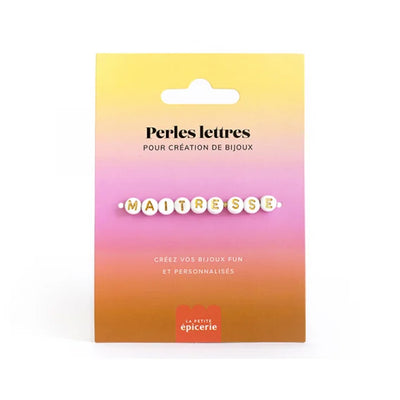 Perles lettres Maîtresse - La petite épicerie