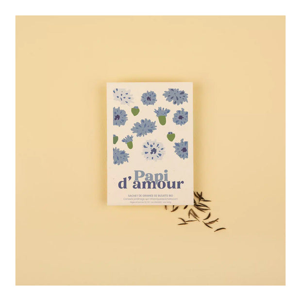 « Papi D’Amour » Sachet de Graines de Bleuets » La Fabrique à Sachet