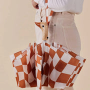 Parapluie Compact Canard Damier Terracotta - Original Duckhead