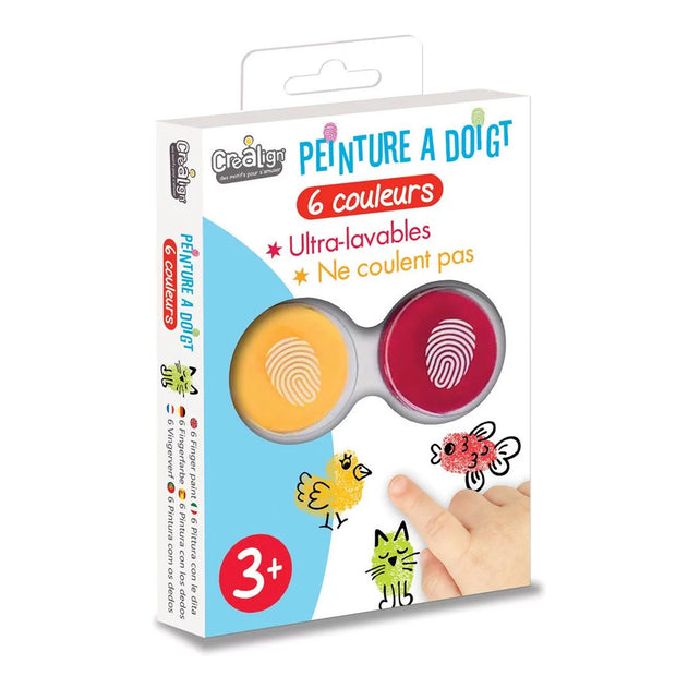 Peinture à doigt 6 couleurs - Crealign lo