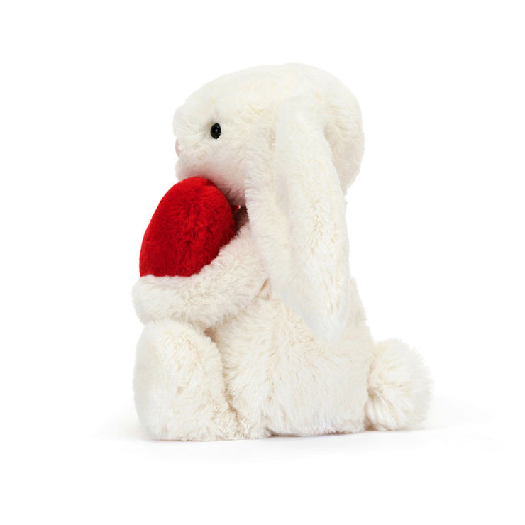 Peluche lapin blanc avec coeur Jellycat – French Blossom