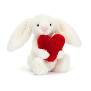 Peluche lapin blanc avec coeur - Jellycat