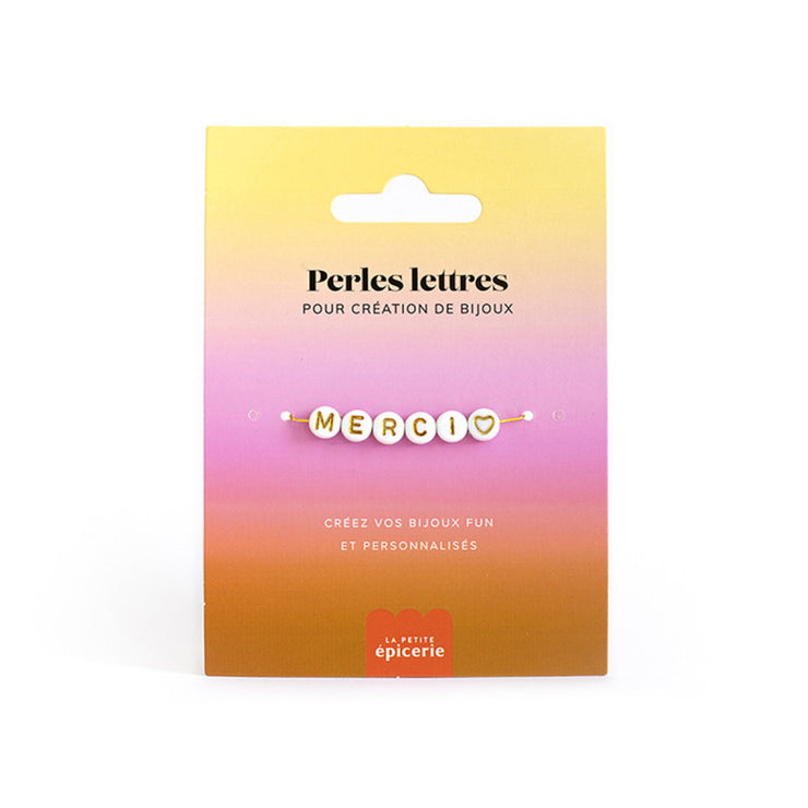 Perles lettres Merci - La petite épicerie