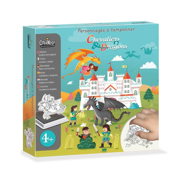 Personnages à tamponner chevaliers et dragons - Crealign