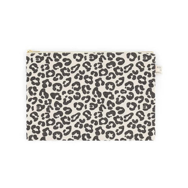Pochette Lili Motif Léopard Greige - Rose In April