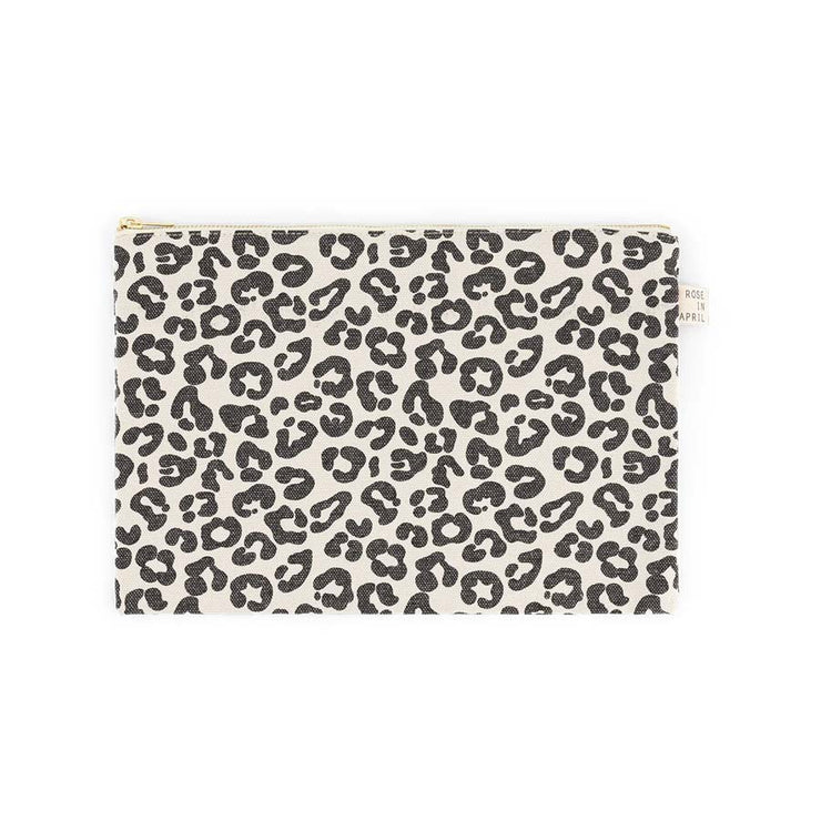 Pochette Lili Motif Léopard Greige - Rose In April