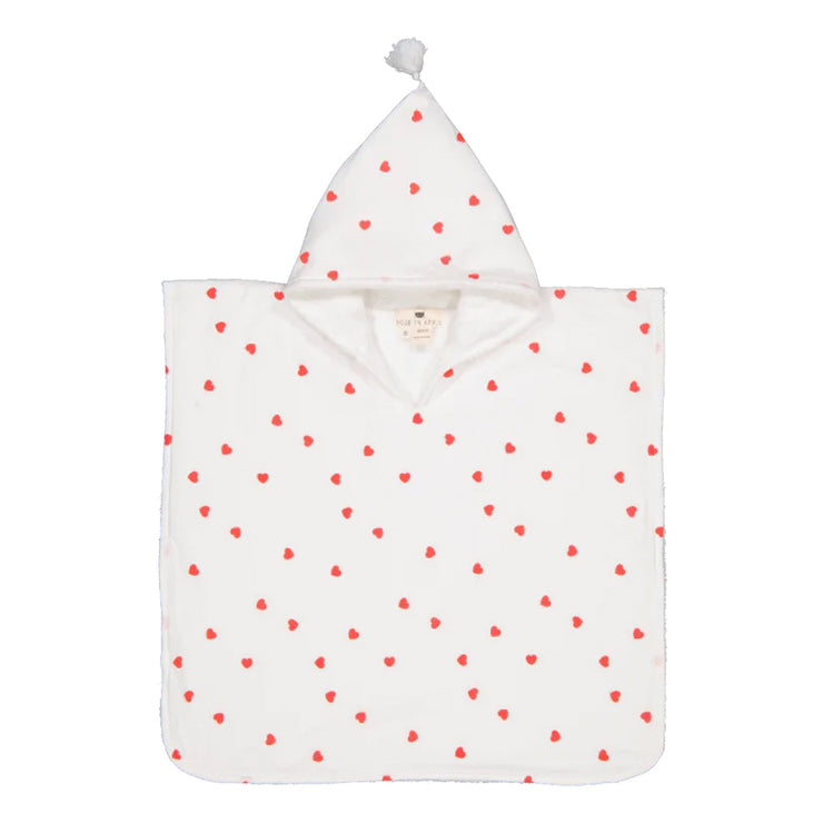 Poncho Suzon coeur rouge 1-3 ans
