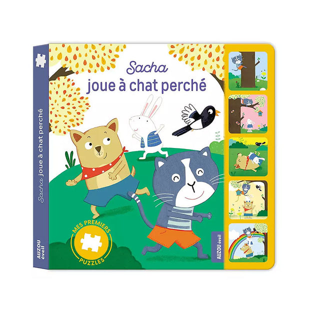 Livre puzzle Sacha joue à chat perché - Auzou