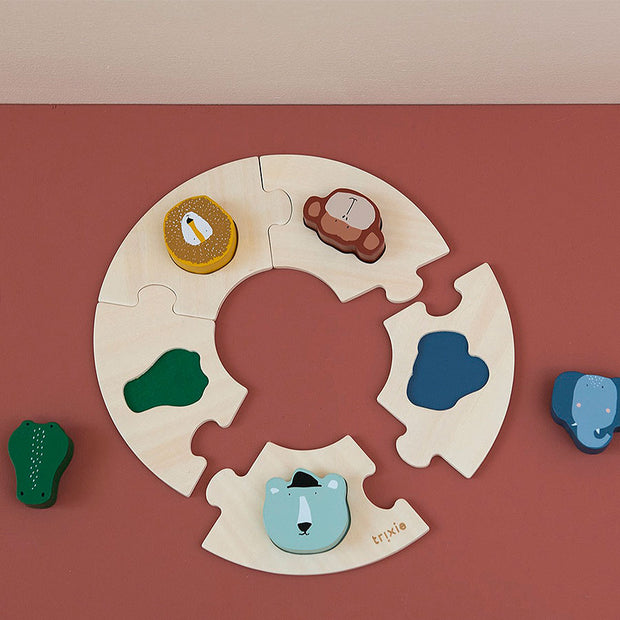 Puzzle rond animaux - Trixie Baby