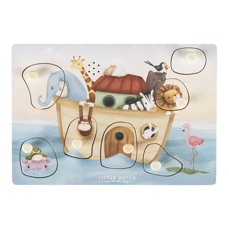 Puzzle sonore en bois Arche Noé - Little Dutch
