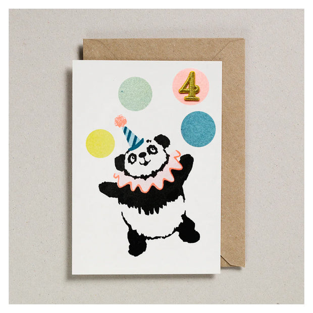 Carte d’Anniversaire Panda 4 Ans - Petra Boase