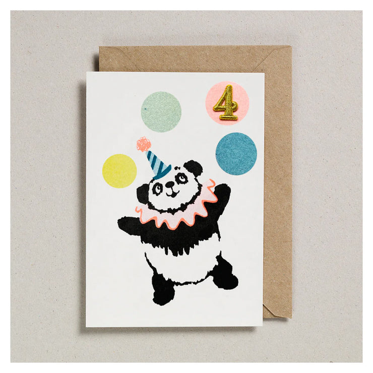 Carte d’Anniversaire Panda 4 Ans - Petra Boase