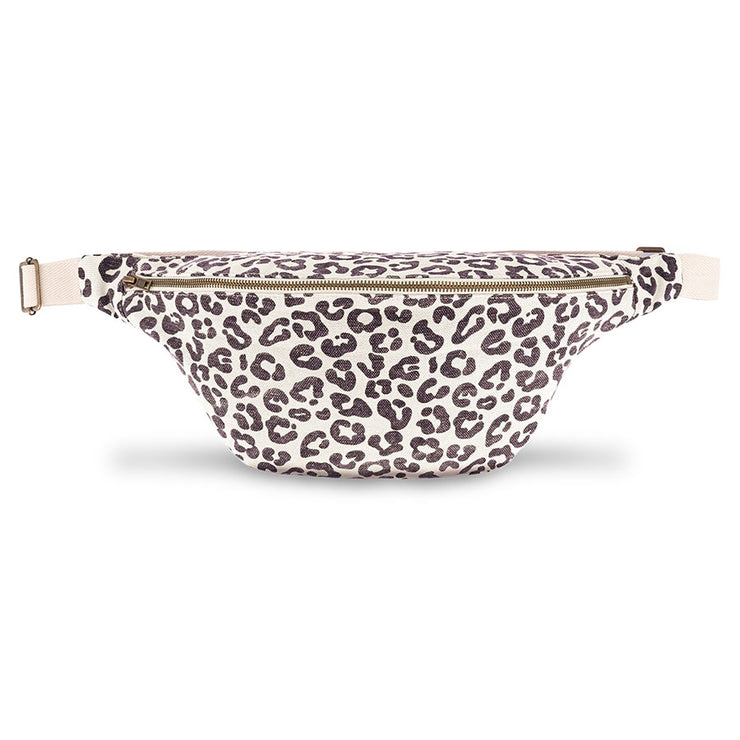 Sac Banane Motif Léopard Greige