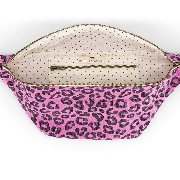 Sac Banane Motif Léopard Rose - Rose In April