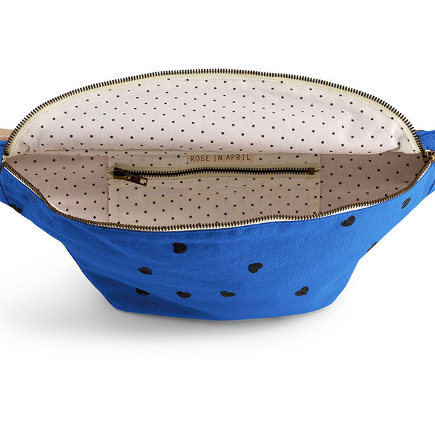 Sac Banane Motif Coeur Bleu Grec - Rose In April