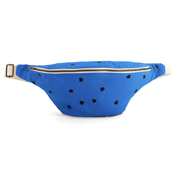 Sac Banane Motif Coeur Bleu Grec - Rose In April