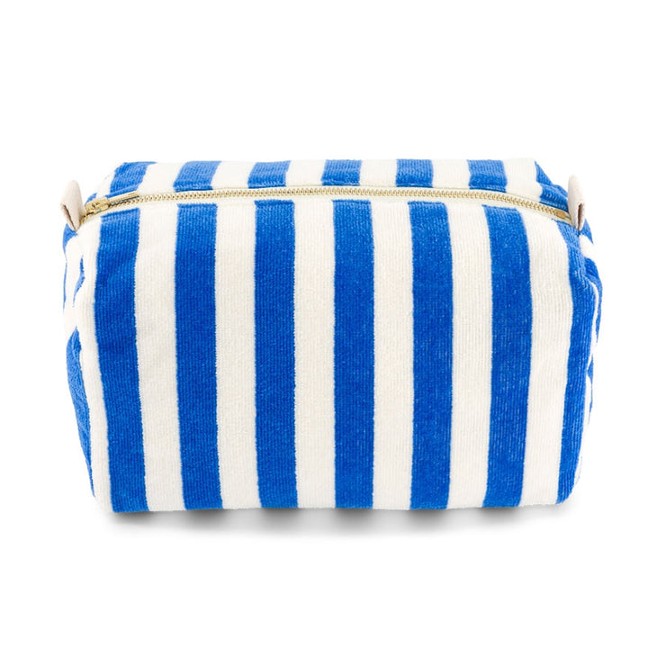 Trousse de toilette Vic rayures bleu grec - Rose In April