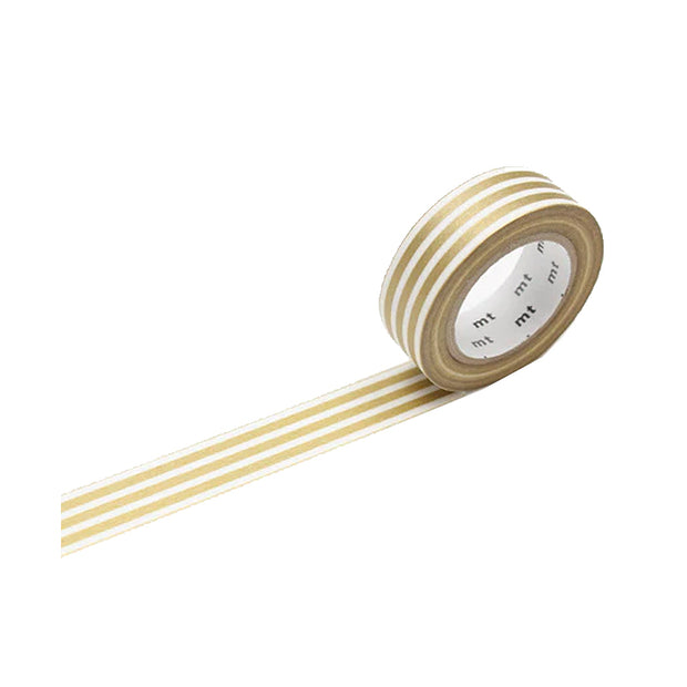 Ruban Washi - Motif Lignes Or - MT Masking Tape