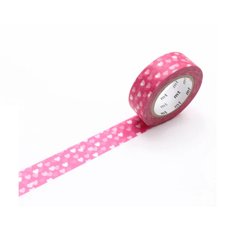 Ruban Washi - Motif Nuée de Coeurs Rose - MT Masking Tape