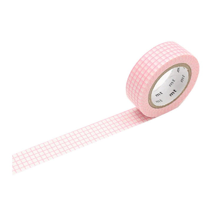 Ruban Washi - Motif Quadrillé Rose - MT Masking Tape
