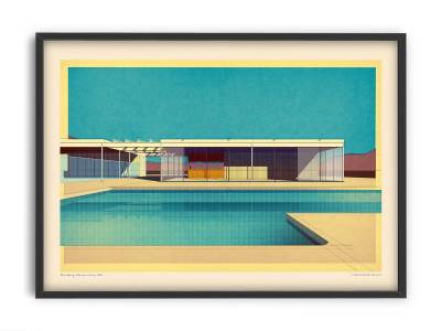 Affiche 50x70 - Sander Patelski - Pierre Koenig Oberman House