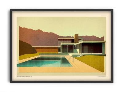 Affiche 50x70 - Sander Patelski - Richard Neutra Kaufmann Desert House 1946