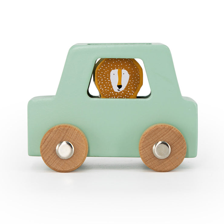 Trixie - Set de voitures en bois animaux