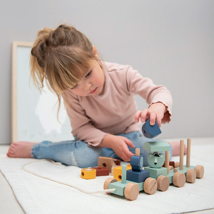 Train en bois animaux - Trixie