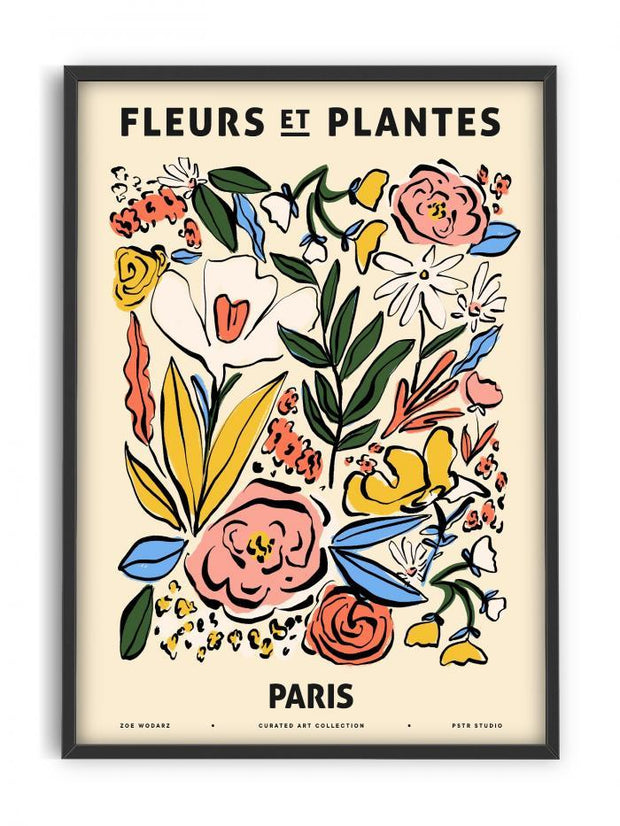 Affiche 50x70 - Fleurs et Plantes Paris