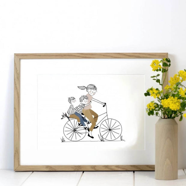 Affiche A4 Maman et ses 2 garçons - My Lovely Thing