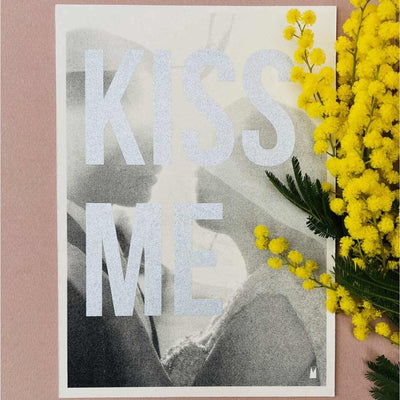 Affiche KISS ME format A5 - Carte Kencre