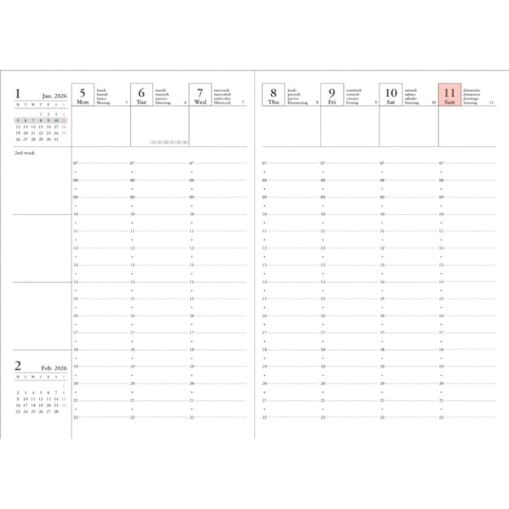 Agenda Semainier A5 2025- 2026 Gradient Rose - MARK'S
