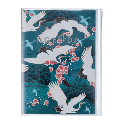 Agenda Semainier A6 2025- 2026 Japon Oiseaux Vert - MARK'S