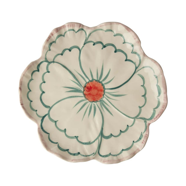 Petite Assiette Fleur Jade et Rose - Rice